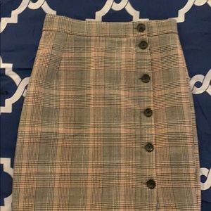 Plaid H&M pencil skirt